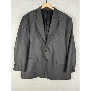 Oak Hill Blazer Mens 3XL 54 56 Gray Black Pattern Sport Coat Jacket Classic